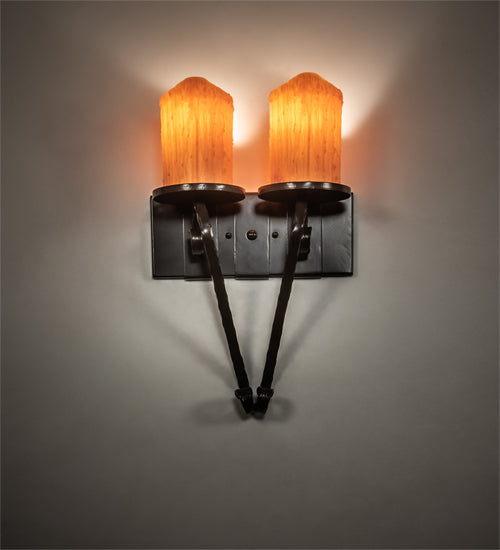 12" Wide Carpathian 2 Light Wall Sconce