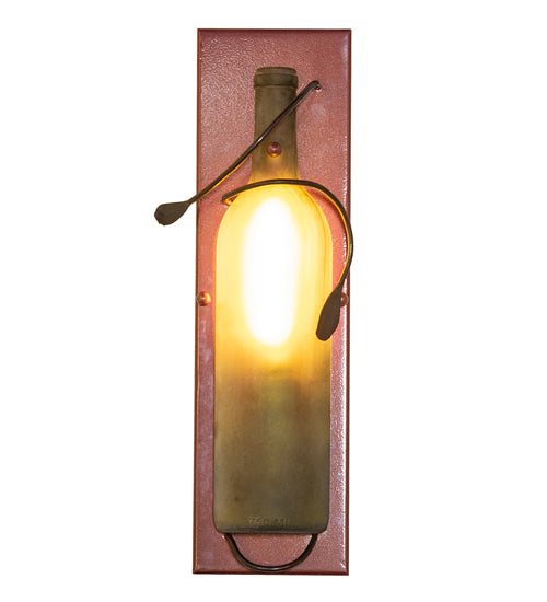 4"W Tuscan Vineyard Wine Bottle Wall Sconce