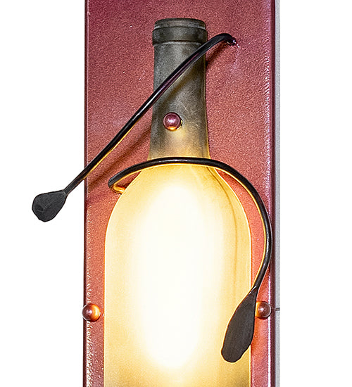 4"W Tuscan Vineyard Wine Bottle Wall Sconce