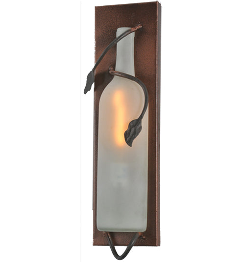 4"W Tuscan Vineyard Wine Bottle Wall Sconce