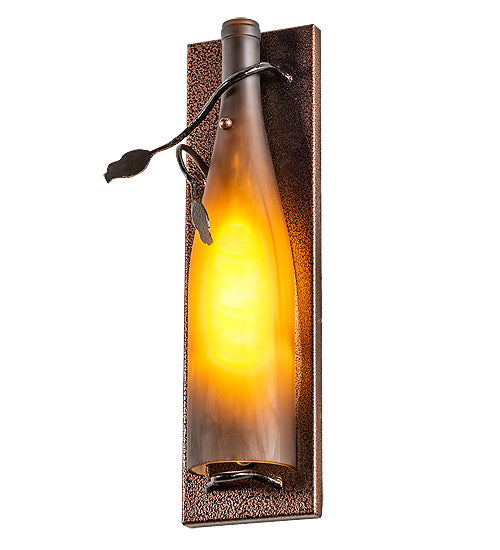 4"W Tuscan Vineyard Wine Bottle Wall Sconce