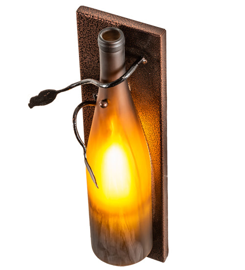 4"W Tuscan Vineyard Wine Bottle Wall Sconce