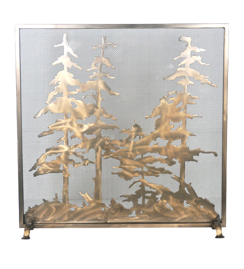 34"W X 33"H Tall Pines Fireplace Screen