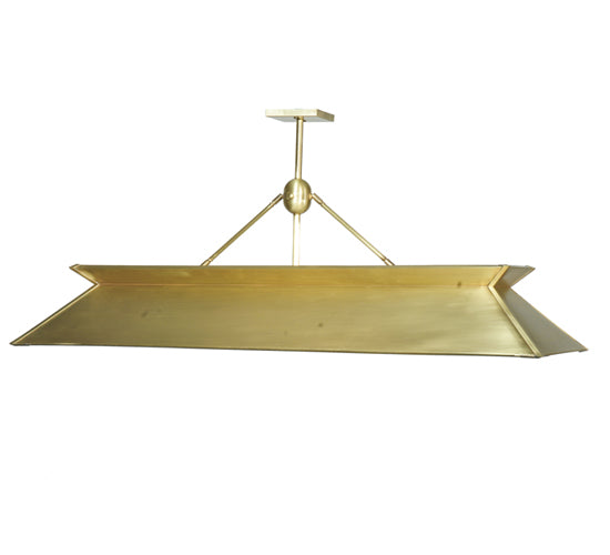 60"L Natural Brass Oblong Pendant