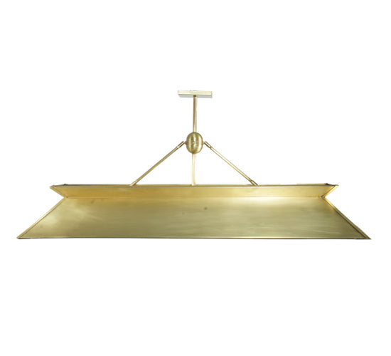 60"L Natural Brass Oblong Pendant