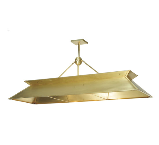 60"L Natural Brass Oblong Pendant