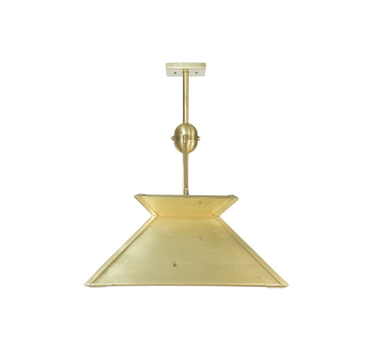 60"L Natural Brass Oblong Pendant