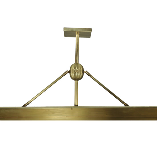 60"L Natural Brass Oblong Pendant