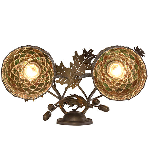 18"W Oak Leaf & Acorn 2 Lt Wall Sconce