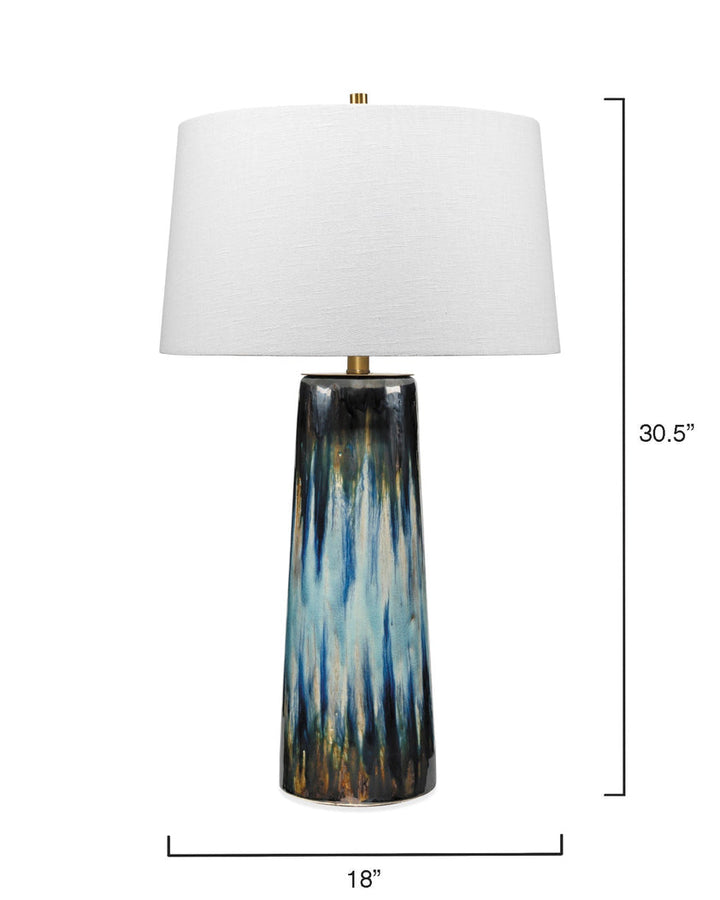 Brushstroke Table Lamp-Blue