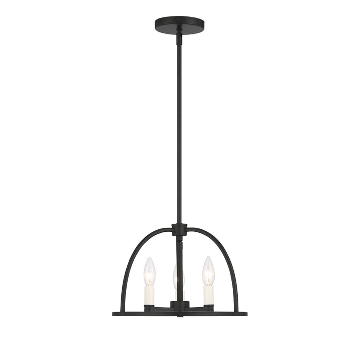 Abbott 3 Light Black Mini Chandelier