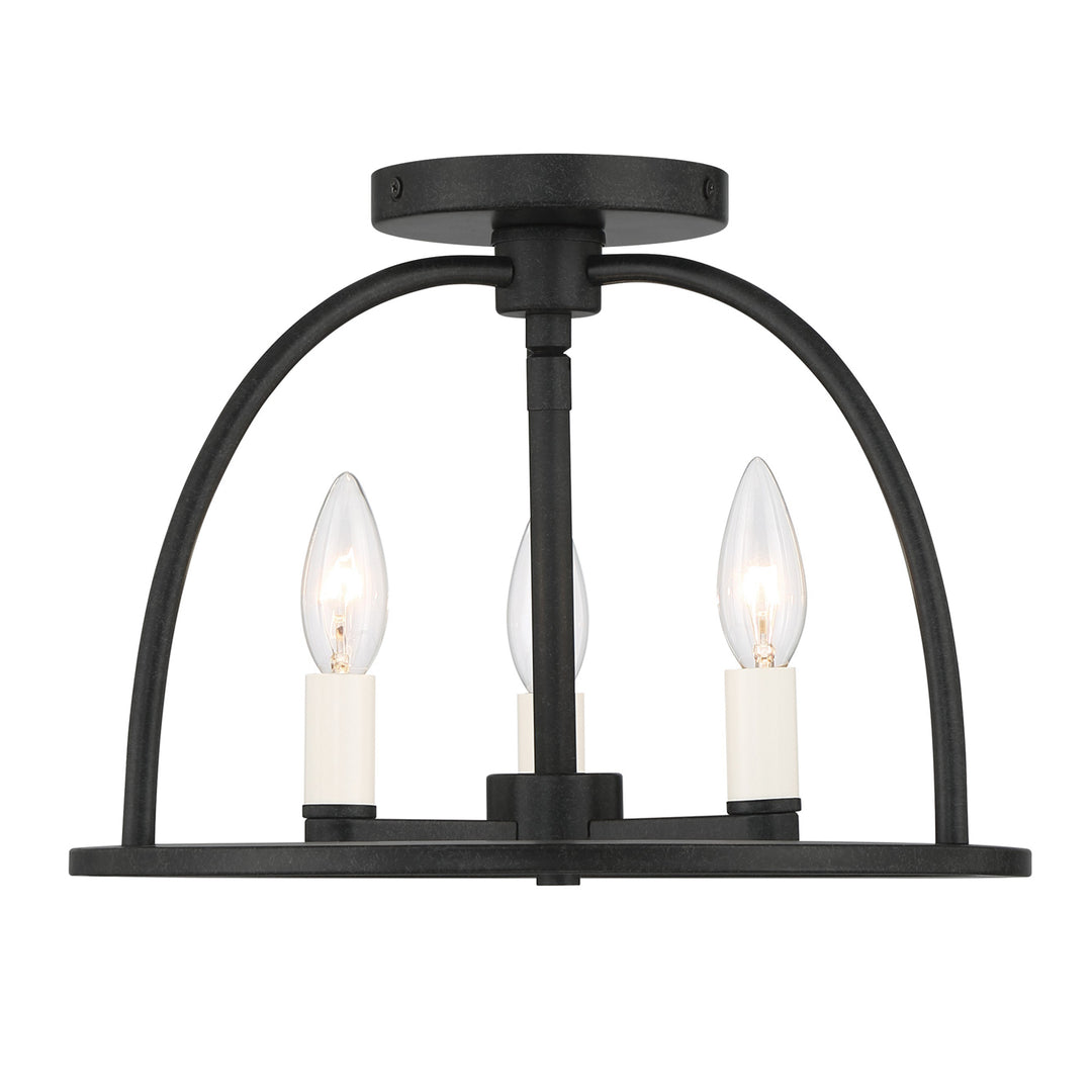 Abbott 3 Light Black Mini Chandelier