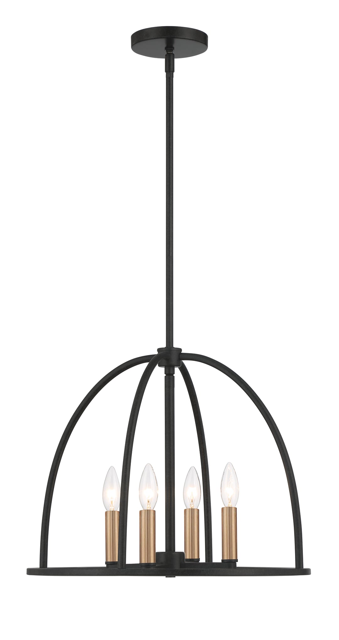 Crystorama Abbott 4 Light Black Chandelier