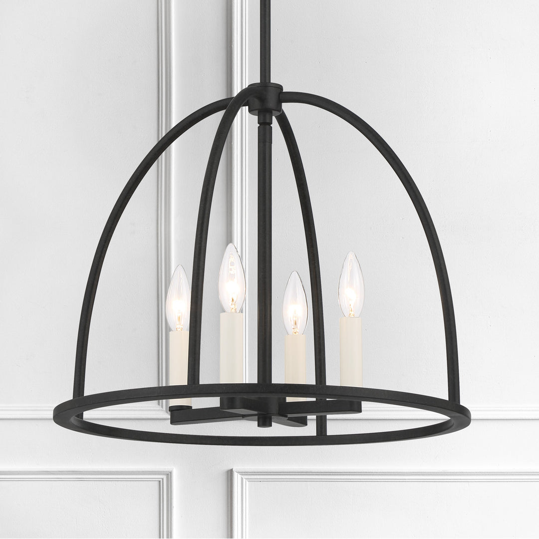 Crystorama Abbott 4 Light Black Chandelier