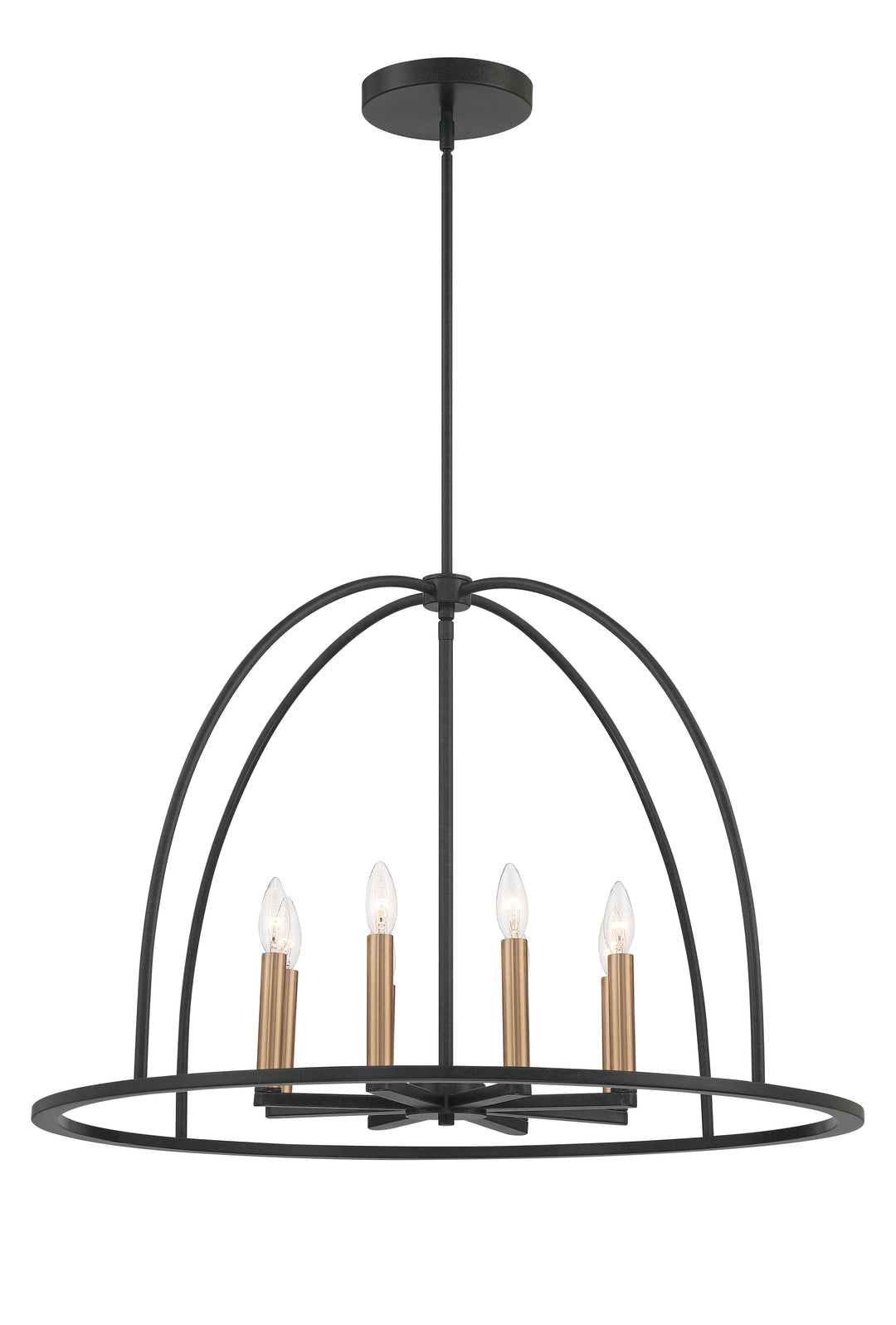 Crystorama Abbott 8 Light Black Chandelier