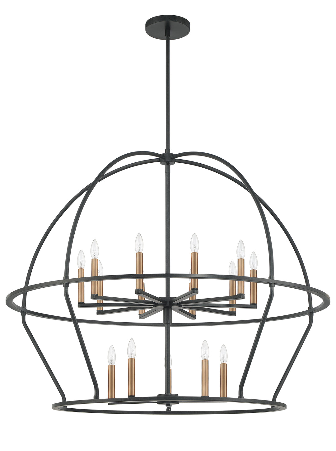 Crystorama Abbott 15 Light Black Chandelier