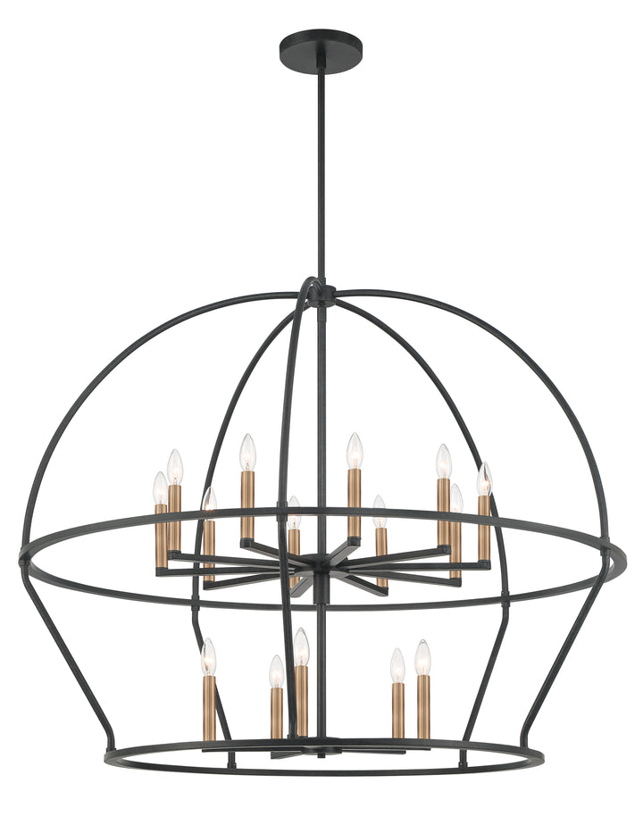 Crystorama Abbott 15 Light Black Chandelier