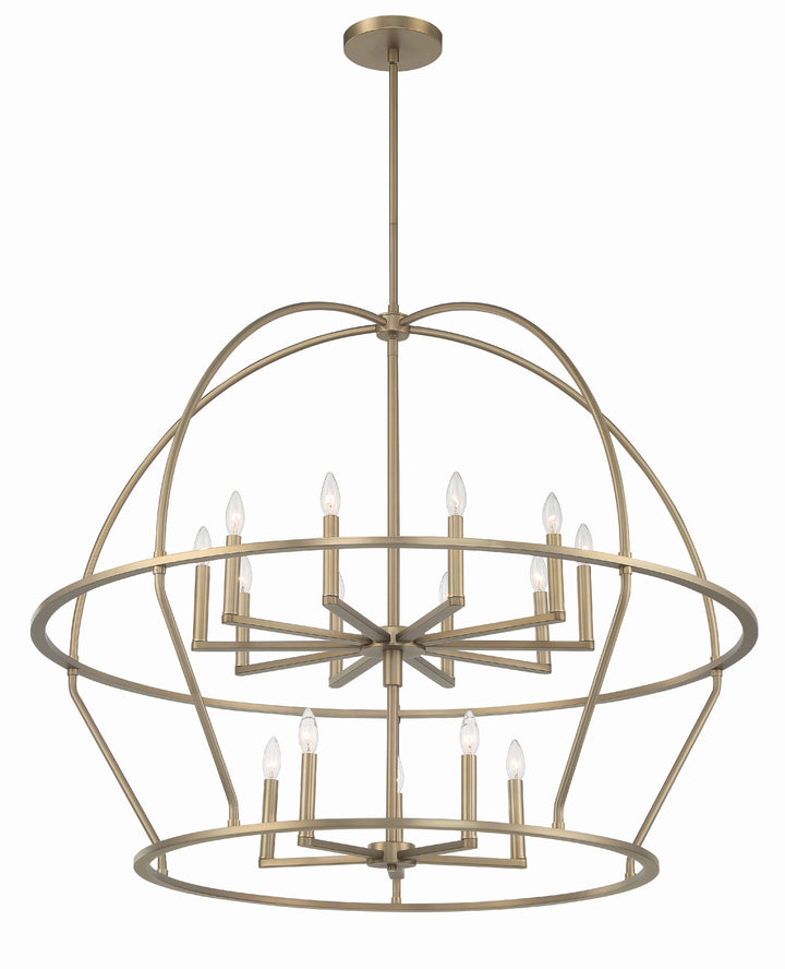 Crystorama Abbott 15 Light Black Chandelier