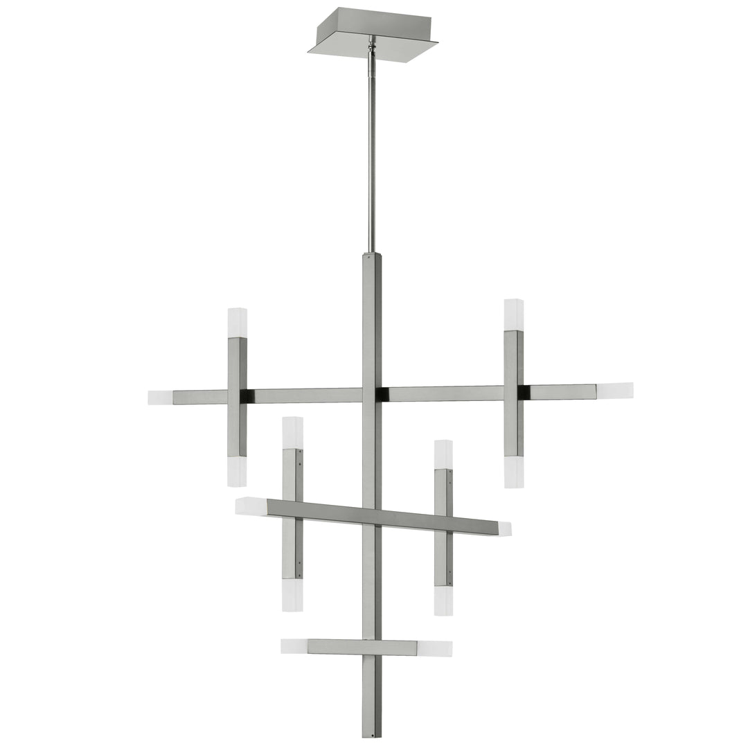 Dainolite 42W Chandelier Aged Brass with Frosted Acrylic Diffuser