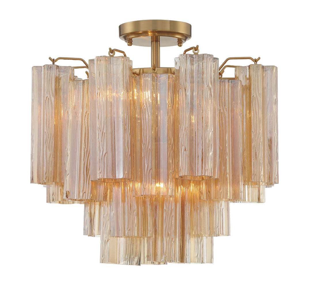 Addis 4 Light Aged Brass Chandelier