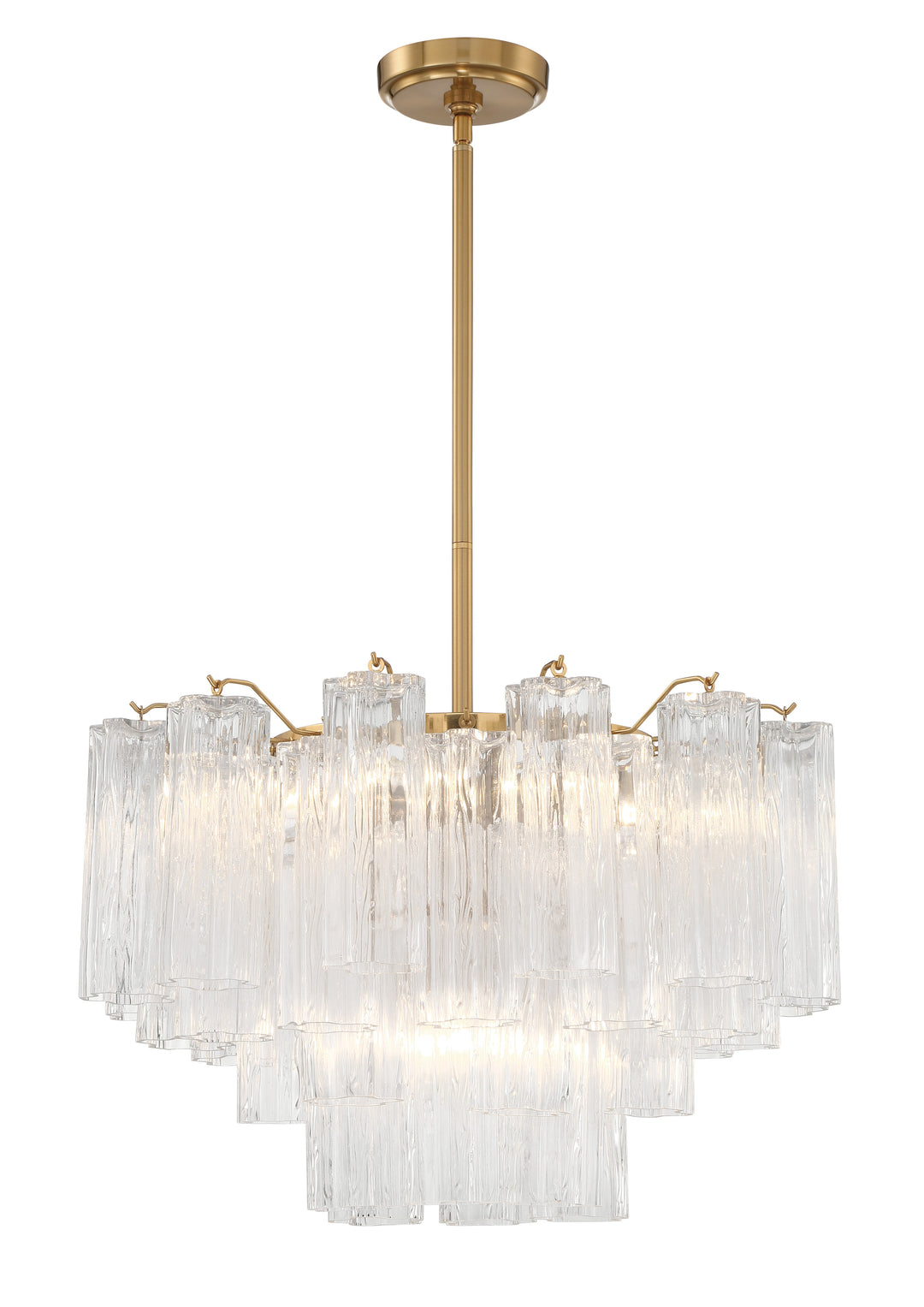 Crystorama Addis 9 Light Aged Brass Chandelier