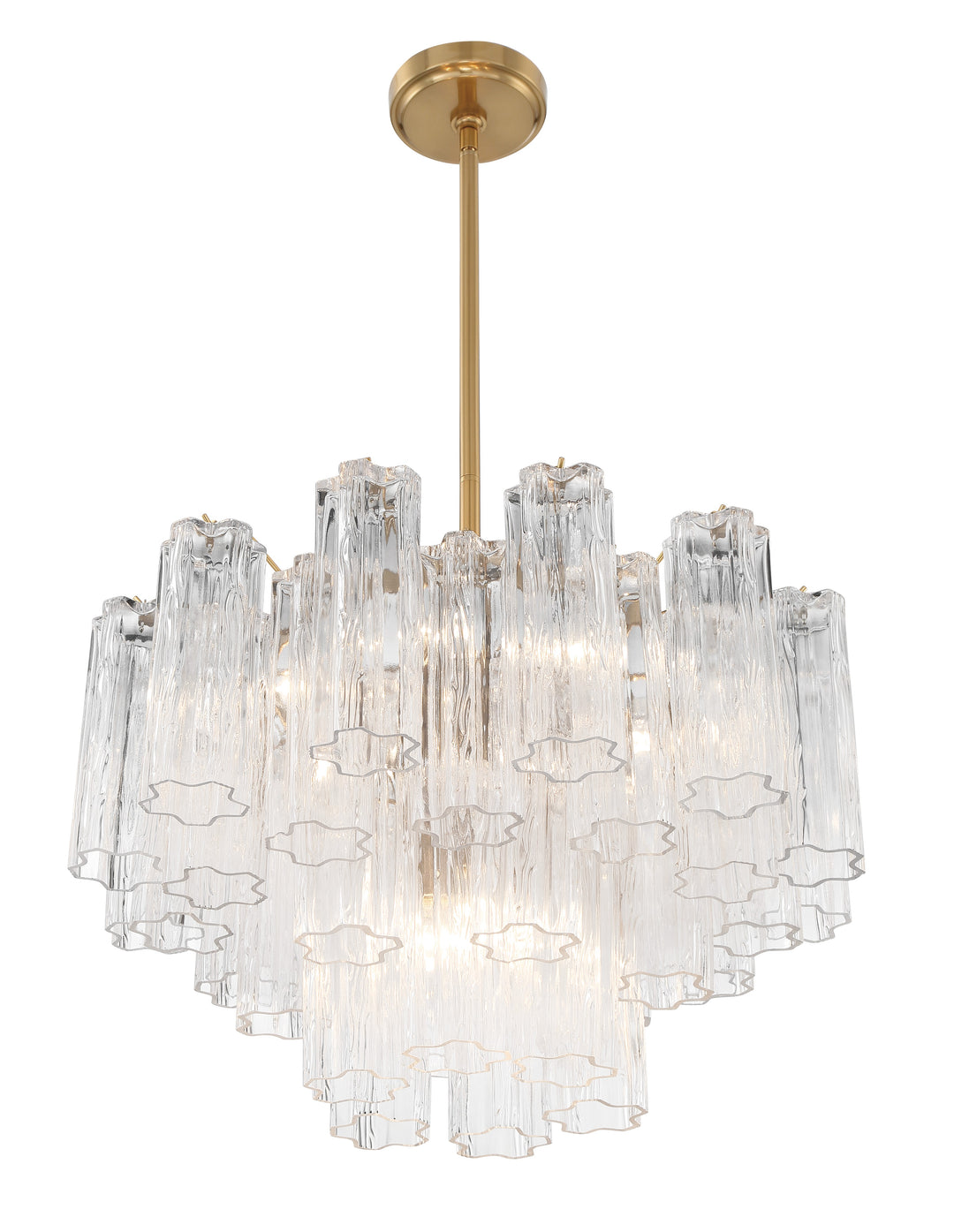 Crystorama Addis 9 Light Aged Brass Chandelier