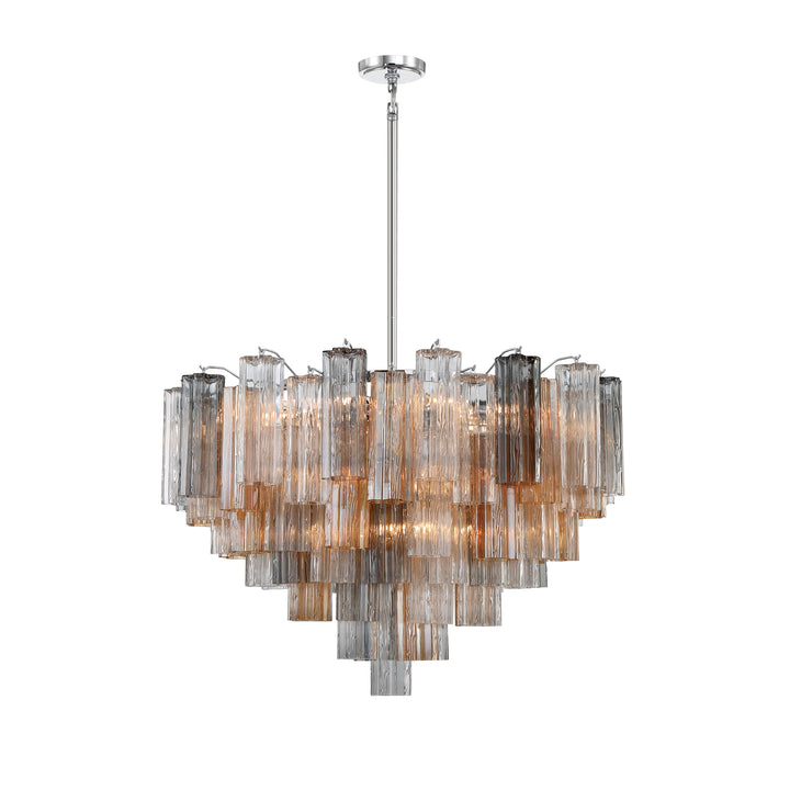 Crystorama Addis 16 Light Aged Brass Chandelier