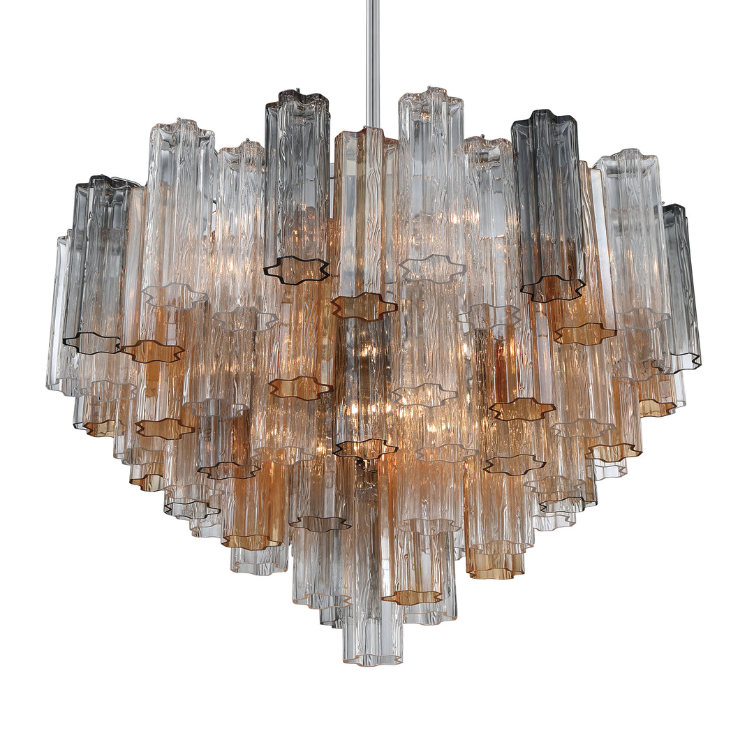 Crystorama Addis 16 Light Aged Brass Chandelier