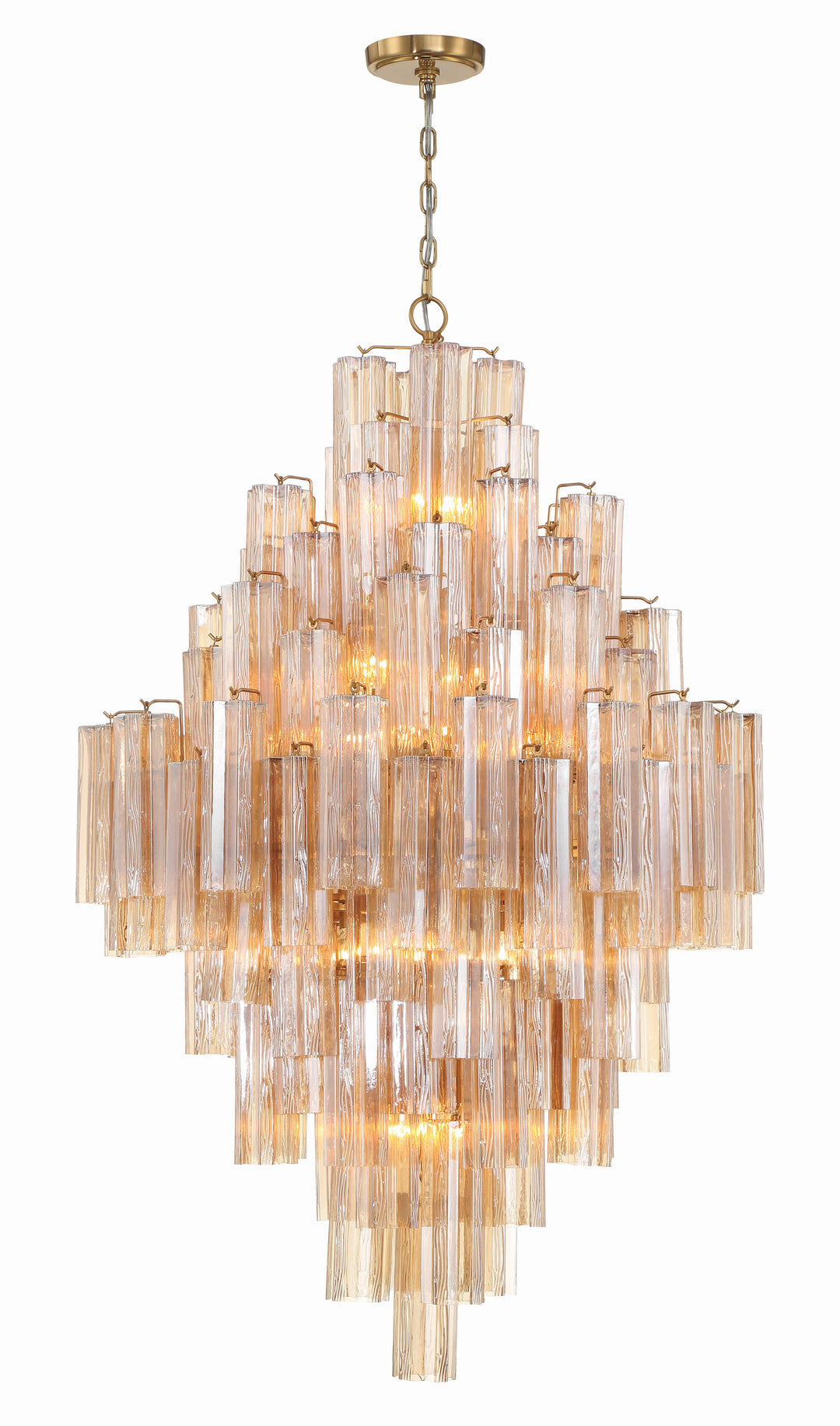 Addis 20 Light Aged Brass Chandelier