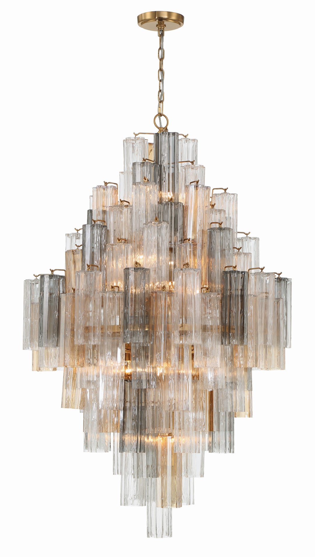 Addis 20 Light Aged Brass Chandelier