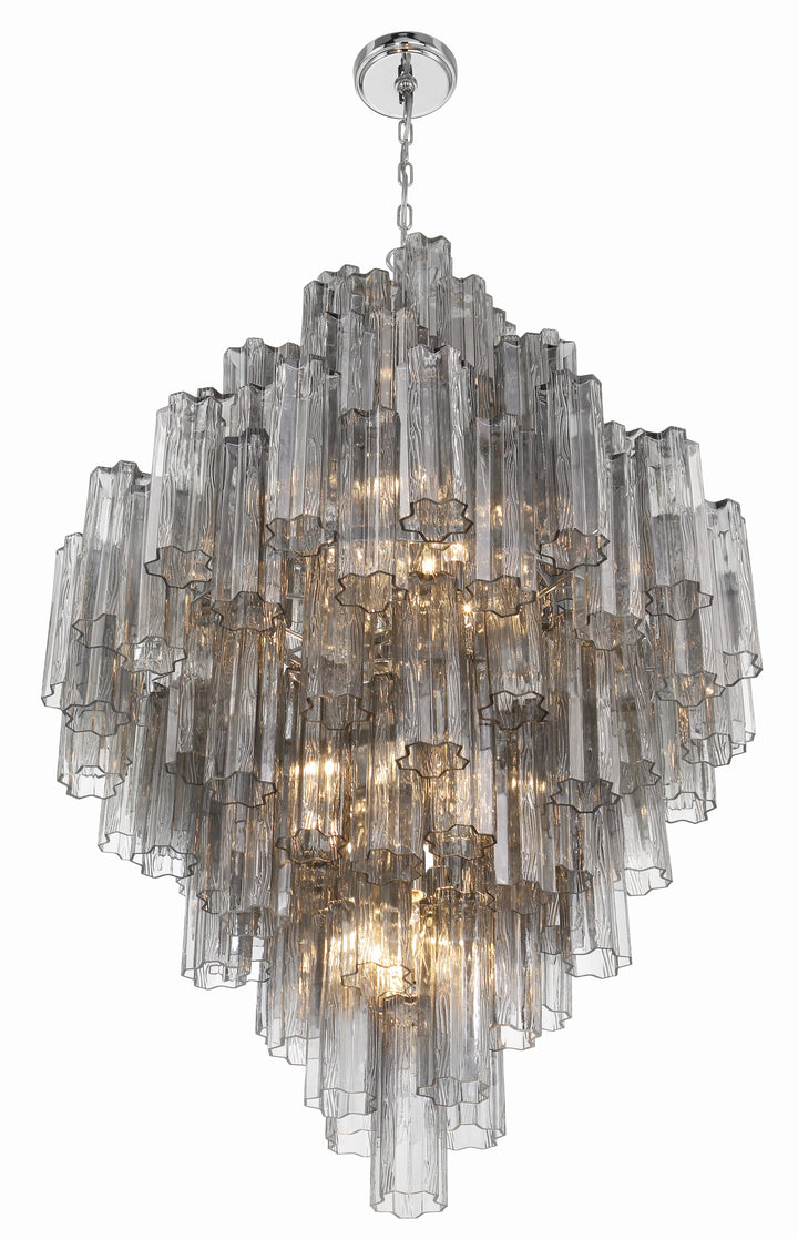 Crystorama Addis 20 Light Aged Brass Chandelier