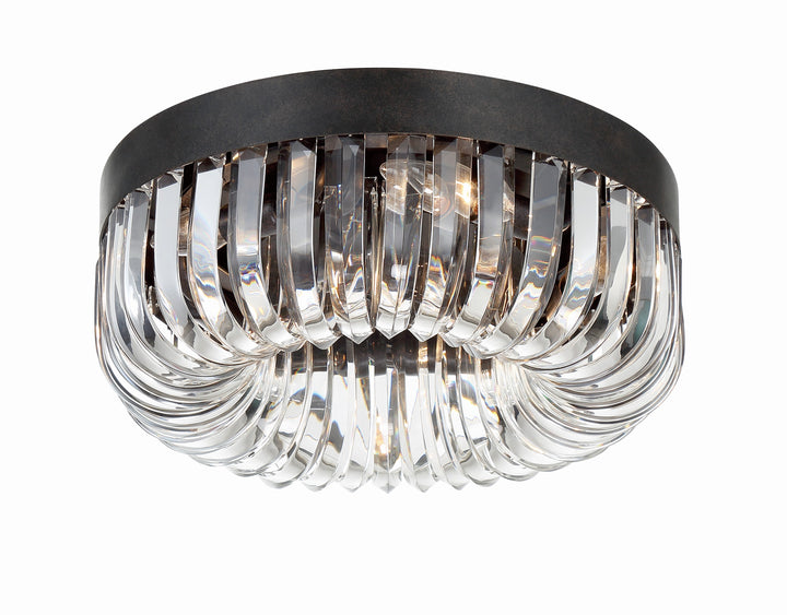 Crystorama Alister 5 Light Charcoal Bronze Flush Mount