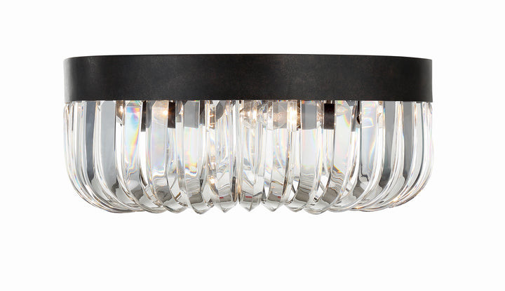 Crystorama Alister 5 Light Charcoal Bronze Flush Mount