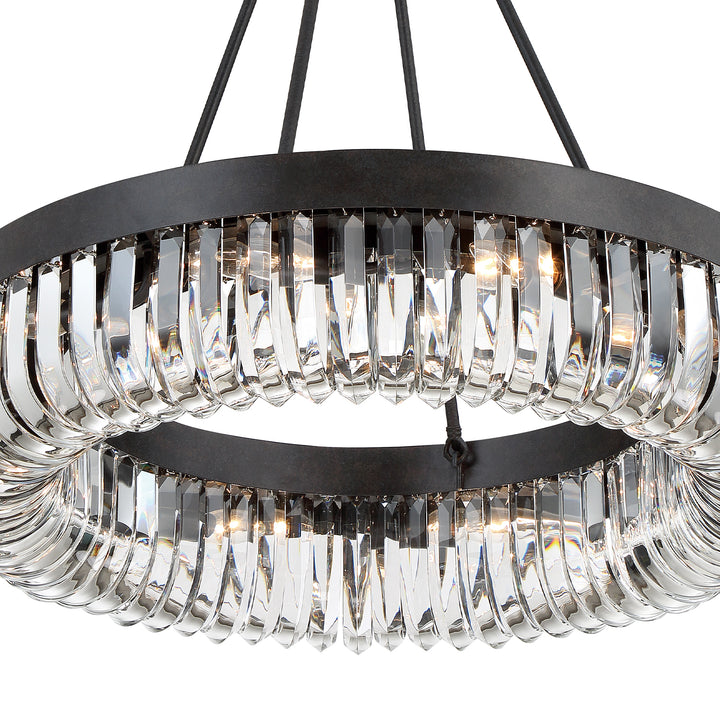 Crystorama Alister 10 Light Charcoal Bronze Chandelier