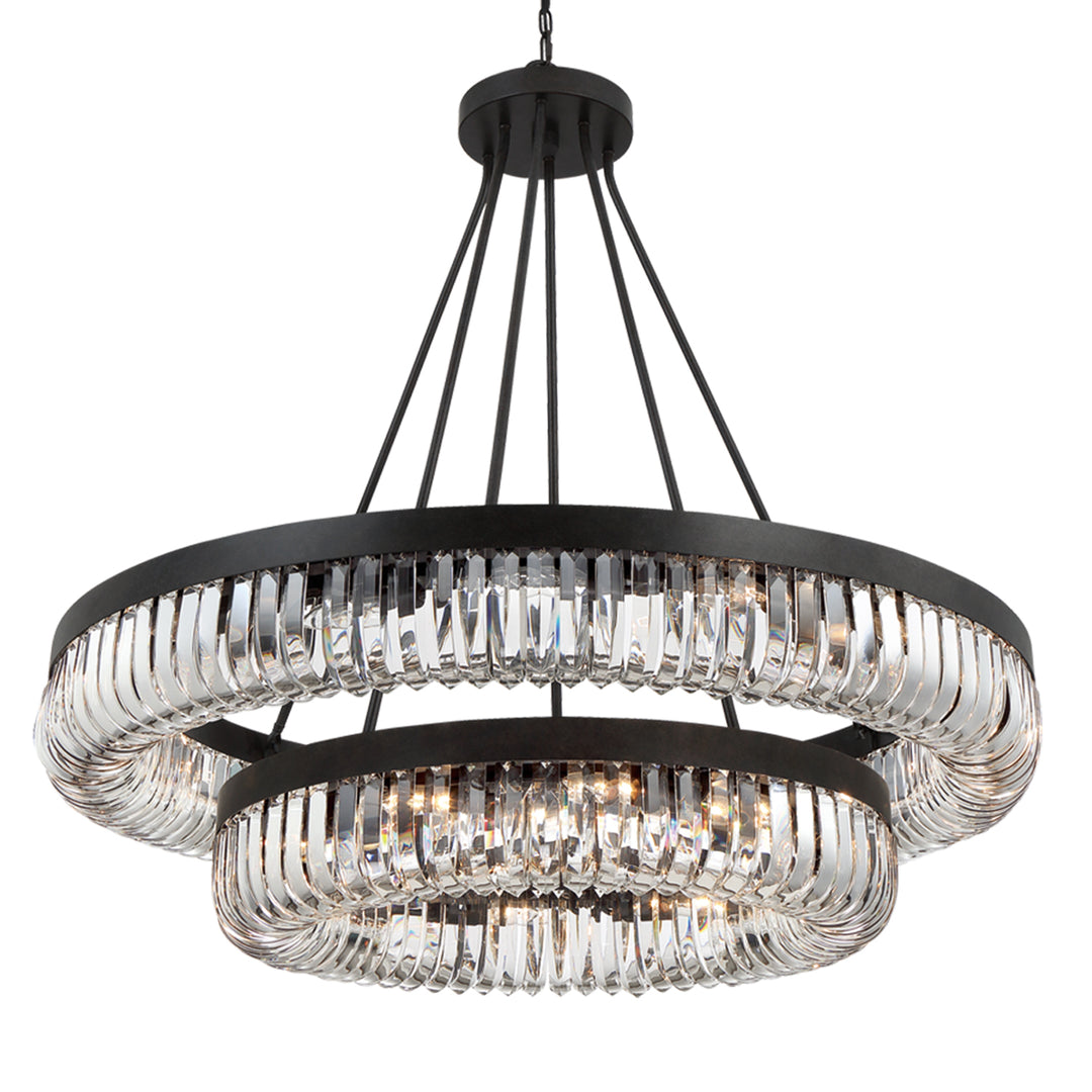 Crystorama Alister 26 Light Charcoal Bronze Chandelier