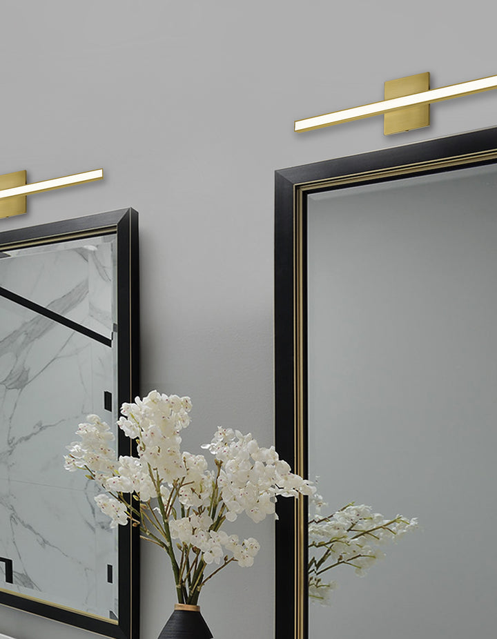 Dainolite 18W Colour Changing Vanity Aged Brass with Frosted Acrylic Diffuser