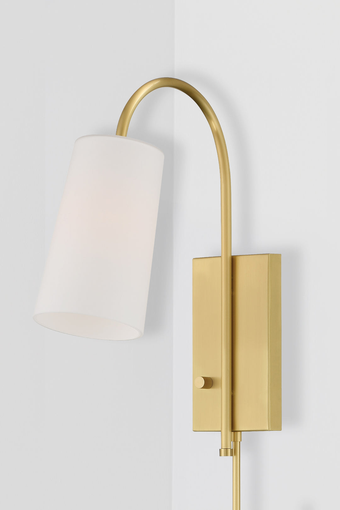 Crystorama Alexa 1 Light Aged Brass Task Sconce