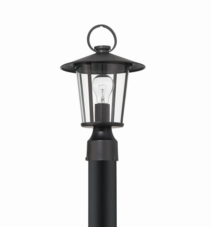 Crystorama Andover 1 Light Matte Black Outdoor Post