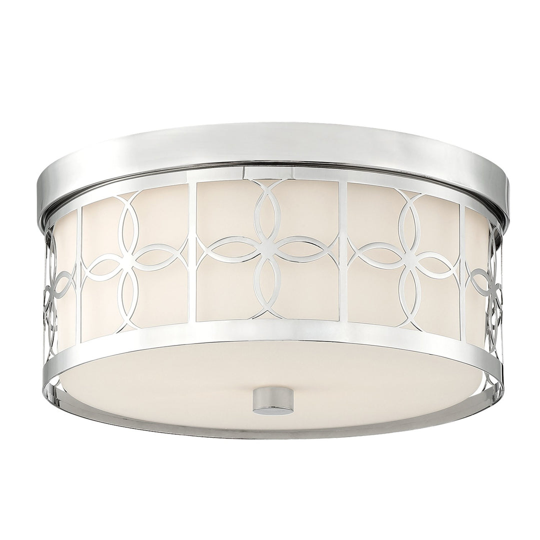 Anniversary 2 Light Polished Nickel Flush Mount