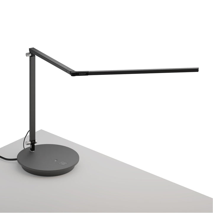 Z-Bar Desk Lamp with Power Base USB and AC Outlets