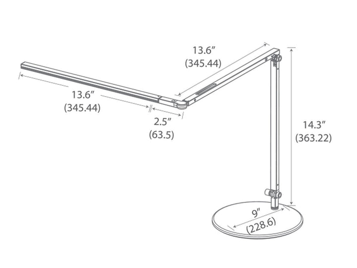 Z-Bar Slim Desk Lamp with Wireless Charging Qi Base