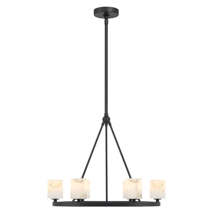 Crystorama Aragon 6 Light Matte Black Chandelier