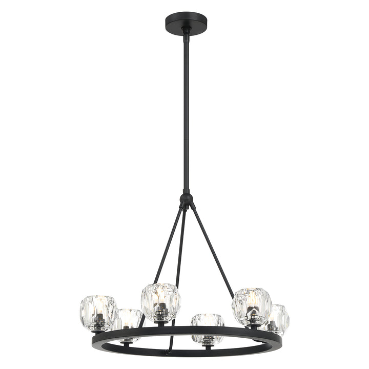 Aragon 6 Light Matte Black Chandelier