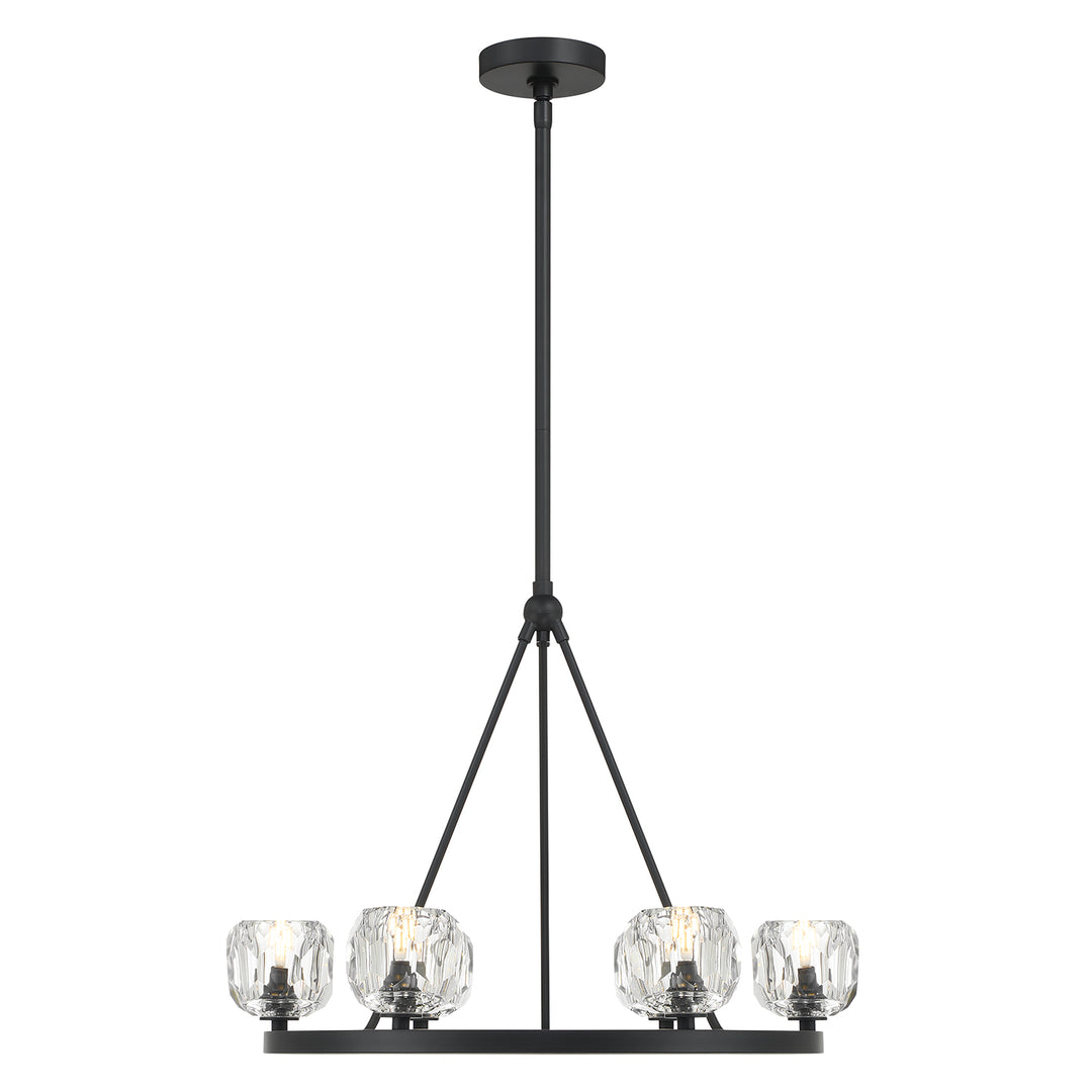 Crystorama Aragon 6 Light Matte Black Chandelier