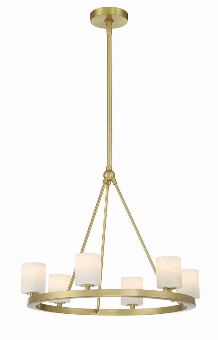 Aragon 6 Light Matte Black Chandelier