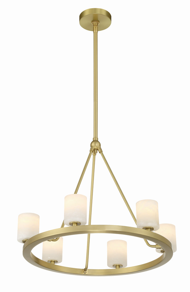 Crystorama Aragon 6 Light Matte Black Chandelier