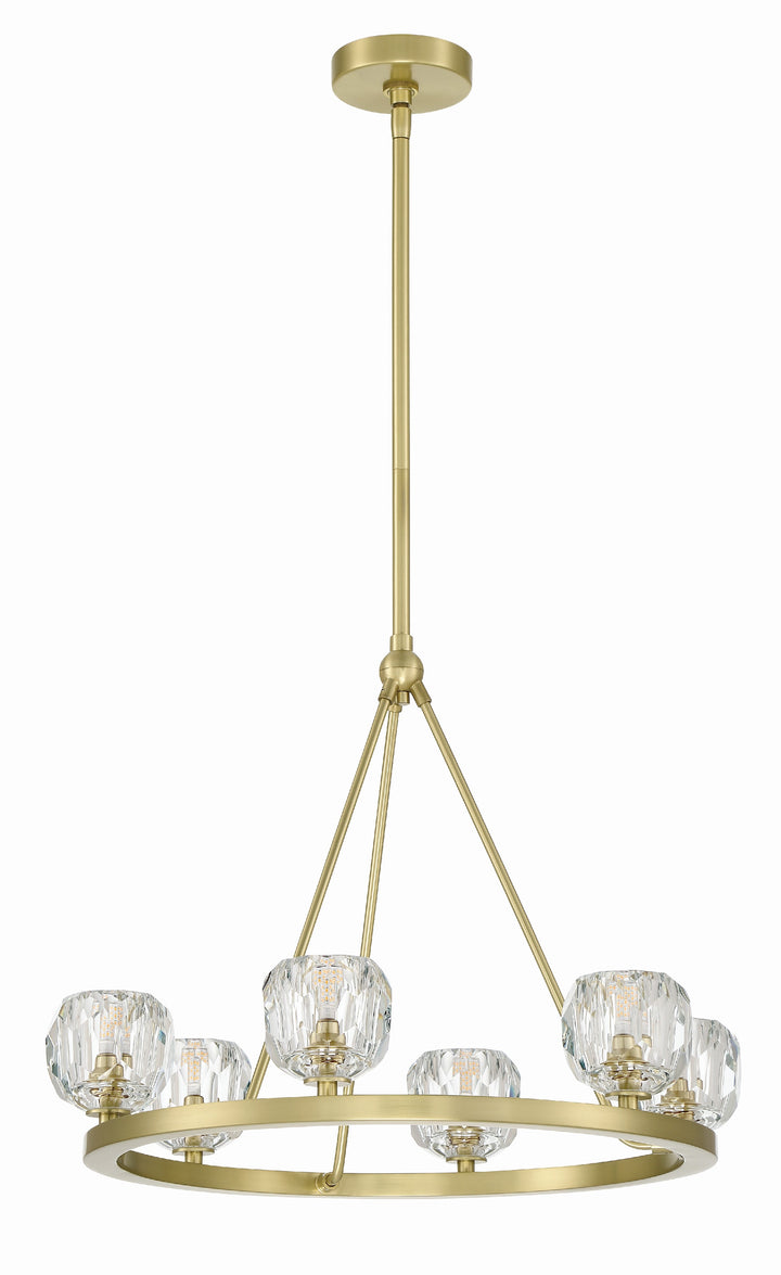 Crystorama Aragon 6 Light Matte Black Chandelier