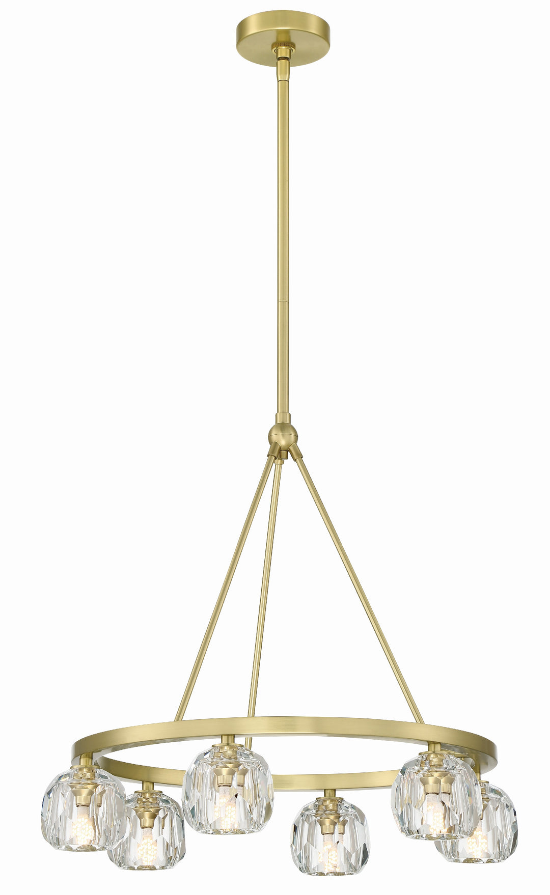 Crystorama Aragon 6 Light Matte Black Chandelier