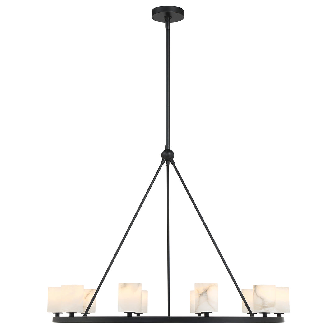 Crystorama Aragon 10 Light Matte Black Chandelier