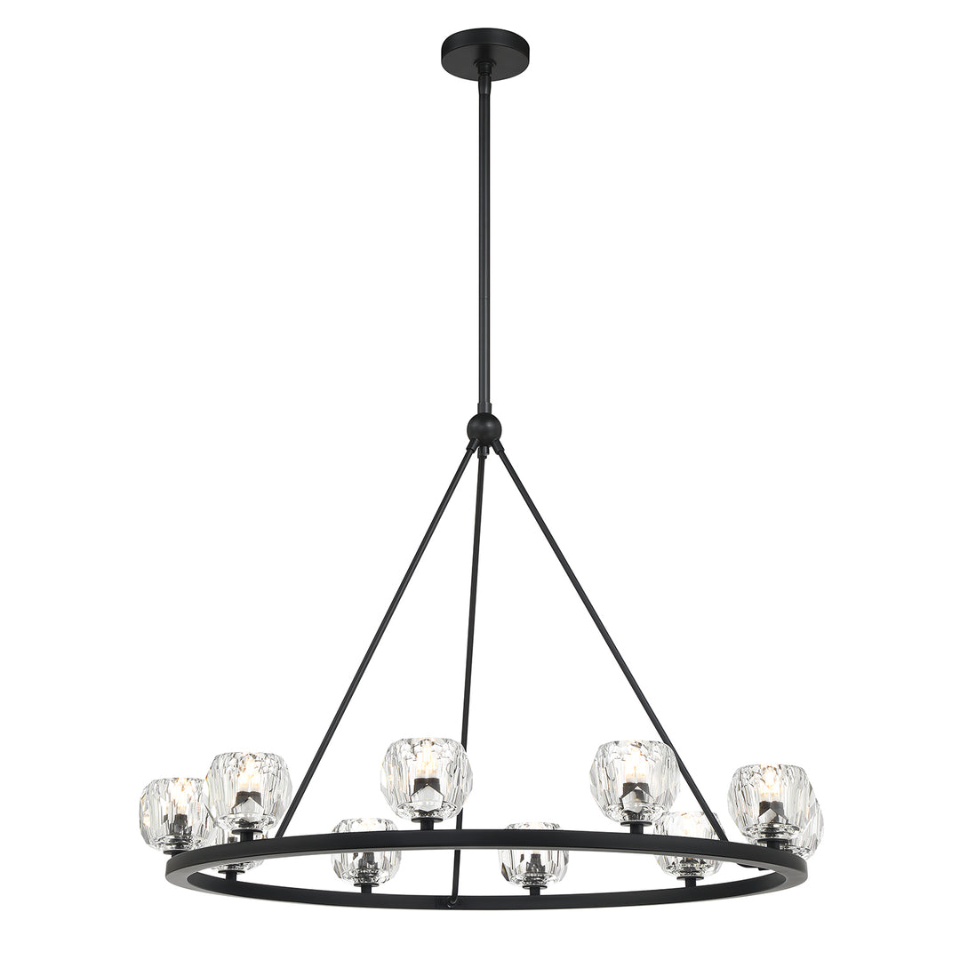 Aragon 10 Light Matte Black Chandelier